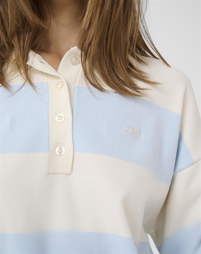 Gestuz - GZMaia Polo Pullover - Blue Finch Striped